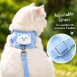 Cute Cat Harness & Leash Set – Adjustable Breathable Walking Vest with Secure Anti-Escape Design for Kittens & Cats - Image 5