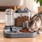 2-in-1 Automatic Pet Feeder & Water Dispenser for Cats & Dogs – Large Capacity Gravity Food Feeder with Continuous Water Bowl - Image 3