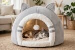 Cozy Cat Cave Bed – Soft & Warm Pet House for Cats & Small Dogs, Comfortable Sleeping Nest with Covered Tent Design - Image 2