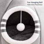 Cozy Cat Cave Bed – Soft & Warm Pet House for Cats & Small Dogs, Comfortable Sleeping Nest with Covered Tent Design - Image 7