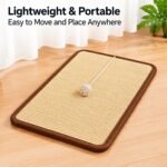 Standing Sisal Cat Scratcher with Hanging Ball – Space-Saving Cat Scratching Board for Sofa, Chair & Door Protection - Image 3