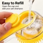 Long Handle Pet Bath Brush with Shampoo Dispenser – Soft Silicone Dog & Cat Grooming Comb, Massage Scrubber for Bathing, Cleaning & Loose Hair Removal - Image 4