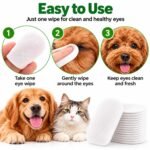 Pet Eye Wipes for Dogs & Cats – 130 Count Tear Stain Remover & Eye Cleaning Wipes, Gentle No-Irritation Wet Wipes for Eye Discharge, Dirt & Daily Pet Grooming - Image 3