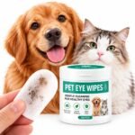 Pet Eye Wipes for Dogs & Cats – 130 Count Tear Stain Remover & Eye Cleaning Wipes, Gentle No-Irritation Wet Wipes for Eye Discharge, Dirt & Daily Pet Grooming