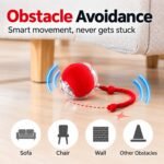Interactive Pet Ball Toy for Cats & Small Dogs – Smart Self-Rolling Electric Ball with Adjustable Speed, Obstacle Avoidance & Elastic Rope - Image 3