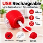 Interactive Pet Ball Toy for Cats & Small Dogs – Smart Self-Rolling Electric Ball with Adjustable Speed, Obstacle Avoidance & Elastic Rope - Image 4