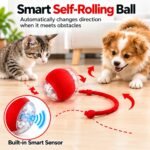 Interactive Pet Ball Toy for Cats & Small Dogs – Smart Self-Rolling Electric Ball with Adjustable Speed, Obstacle Avoidance & Elastic Rope - Image 7